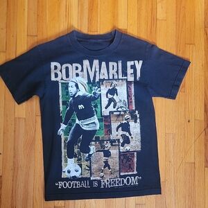 Bob Marley Kids Football Graphic Tee - Navy